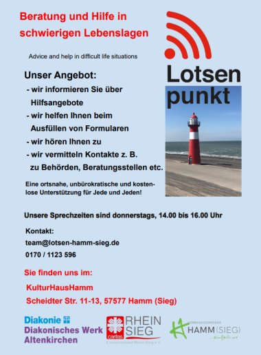 Flyer Lotsenpunkt Hamm (Sieg)