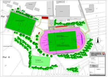 Lageplan der sportlichen Anlagen