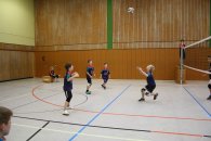 Die Nachwuchsvolleyballer beim Training